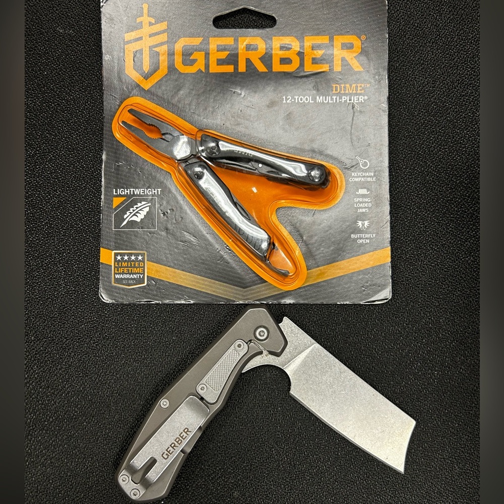 Gerber Dime 12-Tool Multitool and folding knife bundle